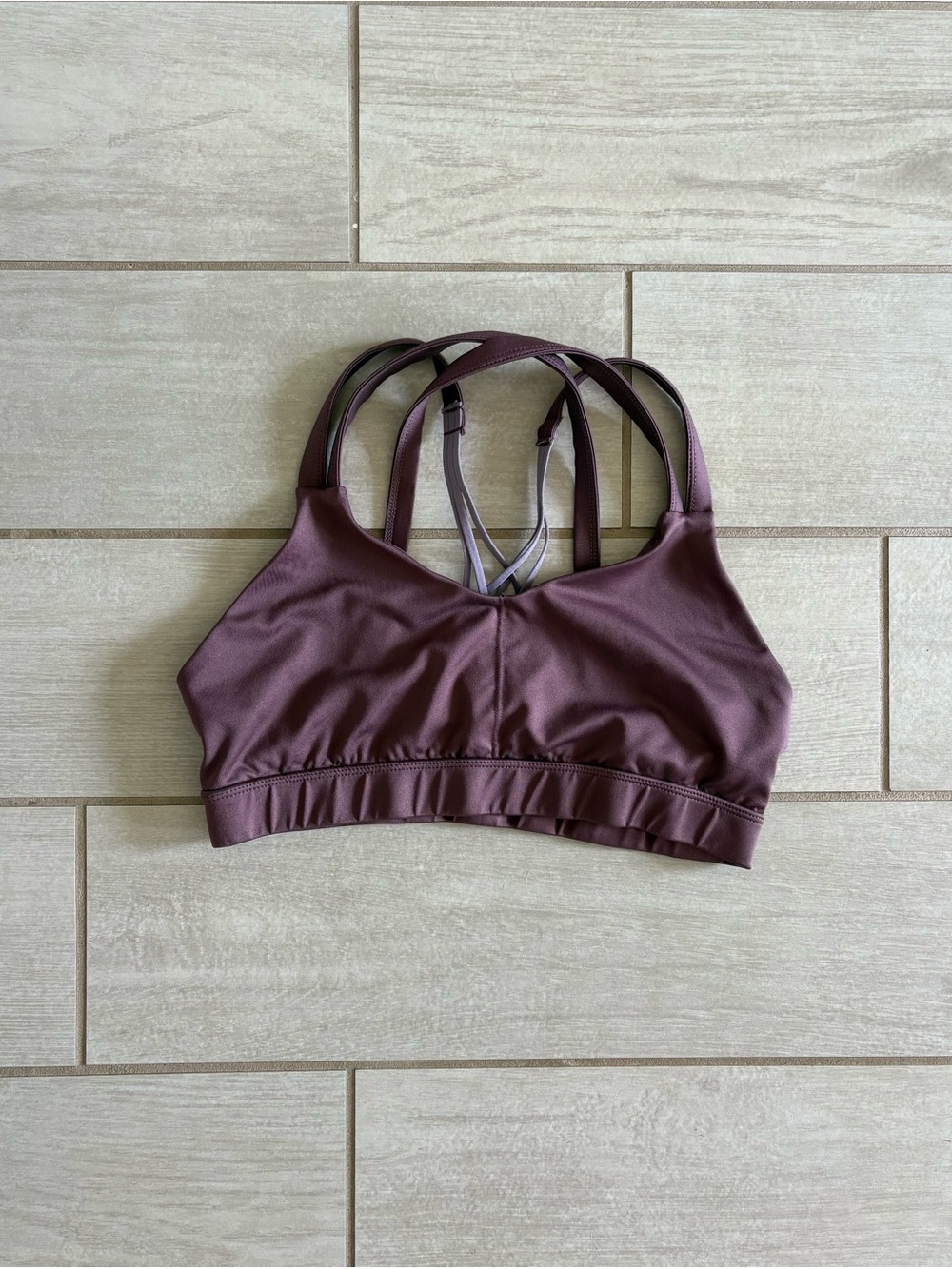 Champion Strappy Sports Bra in Plum